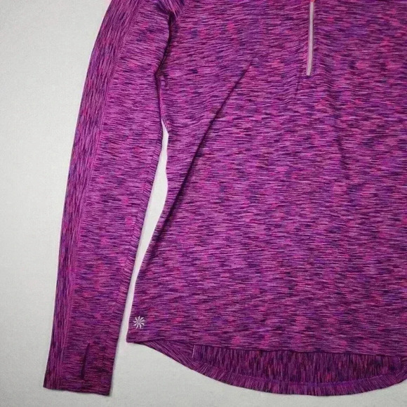 Athleta Women's Pullover Half-zip Small Pink Purple Poly Spandex LS Run Crossfit - Picture 8 of 16